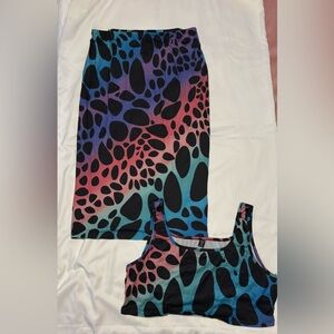 Multicolor Patterned Skirt